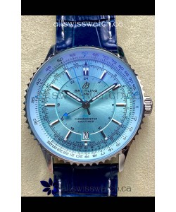 Breitling Navitimer 01 GMT Ice Blue Dial Swiss Replica Watch 