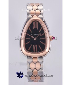 Serpenti Seduttori Black Dial Two Tone Rose Gold Casing Super Clone Watch