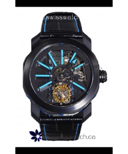 Bvlgari Octo Roma PVD Titanium Watch in Blue Hour Markers Super Clone Watch 