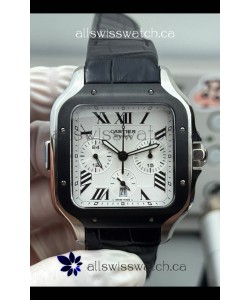 Cartier Santos XL DLC Coating White Dial 43MM Swiss Replica Watch 