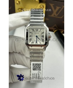 Cartier Santos Swiss Quartz 27MM Steel Dial Super Clone Watch