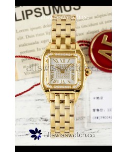 PANTHERE de Cartier 22mm Diamonds Dial Yellow Gold Super Clone Watch