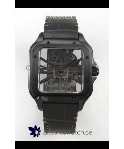 Santos De Cartier Super Clone Watch in Skeleton Dial PVD MLF Coating