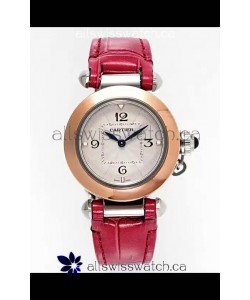Pasha De Cartier Rose Gold Casing Watch 30MM Super Clone Watch 