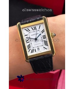 Cartier Tank Solo Swiss Automatic 31MM Yellow Gold Super Clone Watch 