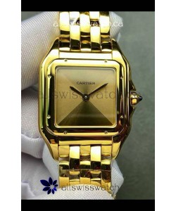 PANTHERE de Cartier 27MM Gold Dial Super Clone Watch 