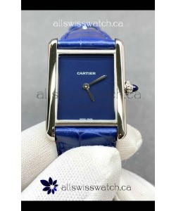 Cartier Tank Louis 25MM Swiss Quartz Blue Dial Watch 