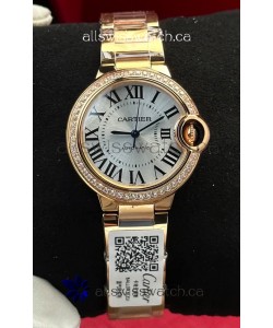 Ballon De Cartier Automatic 33MM Rose Gold Super Clone Watch 