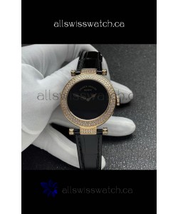 Franck Muller Double Mystery Swiss Quartz Watch in Gold Diamonds Casing