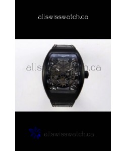 Franck Muller V45 Tourbillon Skeleton DLC Super Clone Watch 