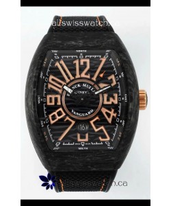 Franck Muller Super Clone Vanguard V45 Racing Carbon Watch in Nylon Strap
