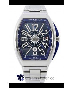 Franck Muller Vanguard Yachting V45 Stainless Steel Blue Dial Swiss Replica Watch