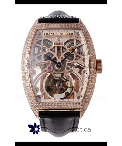 Franck Muller Fast Tourbillon Rose Gold Diamonds Super Clone Watch 