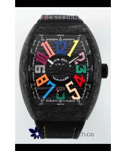 Franck Muller Super Clone Vanguard V45 Racing Carbon Watch in Nylon Strap
