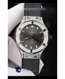 Hublot Classic Fusion Diamonds Steel Grey Dial 38MM Super Clone Watch 