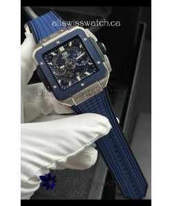 Hublot Square Bang Unico Titanium Case Blue Super Clone Watch 