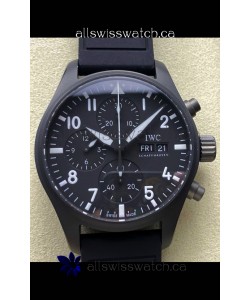 IWC PILOT'S Chronograph Ceramic Black Dial Super Clone Watch 