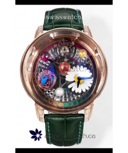 Jacob & CO Astronomia G-Dragon Rose Gold Green Strap Tourbillon Swiss Replica Watch
