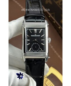 Jaeger LeCoultre Reverso Tribute Duoface Black/Steel Dial Super Clone Watch 