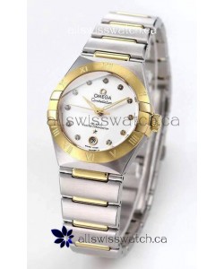 Omega Constellation 29MM Two Tone Yellow Gold White Dial Automatic Super Clone Watch 