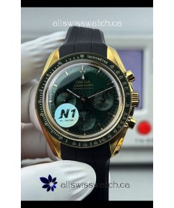 Omega Speedmaster Moonwatch Yellow Gold Green Dial 42MM Super Clone Watch 