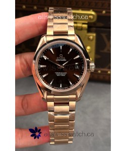 Omega De-Ville Rose Gold Brown Dial 41MM Super Clone Watch 