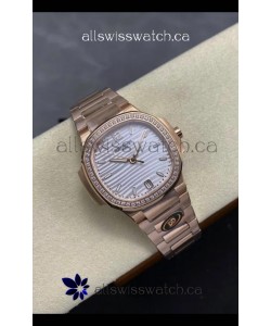 Patek Philippe Nautilus 7118 35MM Rose Gold Steel Dial Super Clone Watch 