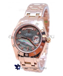 Rolex Day Date Black Mother of Pearl Swiss Replica Watch