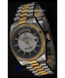 Rolex Day Date Just swiss Replica Two Tone Gold Watch 