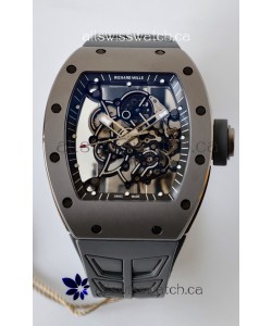 Richard Mille RM055 FREE SPRUNG MVMNT Grey Ceramic Case Super Clone Watch 
