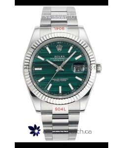 Rolex Datejust Cal.3235 Movement Green Striped Dial 41MM Super Clone Watch 