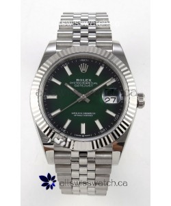 Rolex Datejust 126234 Ombre Green Dial Jubilee FREE SPRUNG MVMT Super Clone Watch 41MM