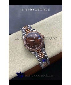 Rolex Super Clone Datejust 31MM Brown Dial Rose Gold Super Clone Watch 