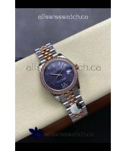 Rolex Super Clone Datejust 31MM Purple Dial Rose Gold Super Clone Watch 