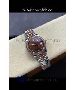 Rolex Super Clone Datejust 31MM Brown Dial Rose Gold Super Clone Watch 