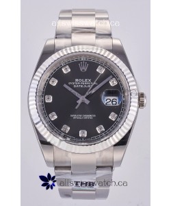 Datejust Super Clone 126334 Grey Diamonds Dial 41MM FREE SPRUNG MVMNT 3235 Watch 