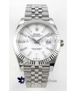 Datejust Super Clone 126334 White Dial 41MM FREE SPRUNG MVMNT 3235 Watch 