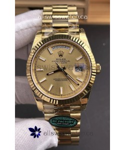 Rolex Day Date 228238 Yellow Gold in Gold Stick Dial Super Clone Watch 