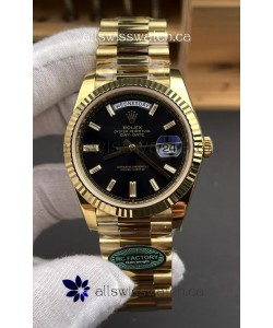 Rolex Day Date 228238 Yellow Gold Black Crystal Dial Super Clone Watch 