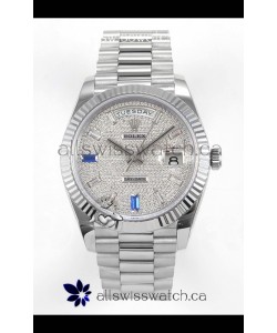 Rolex Day Date Diamonds Dial 40MM Super Clone Watch 