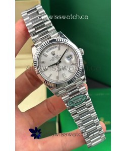 Rolex Day Date 228236 Stainless Steel Sunburst Crystal Dial Super Clone Watch 