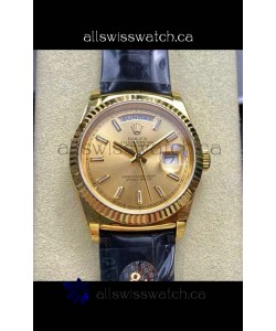 Rolex Day Date 128238 Yellow Gold in Gold Crystal Dial Super Clone Watch 