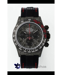 Rolex Daytona DiW Forged Cabon Casing Black Nylon Strap Super Clone Watch 