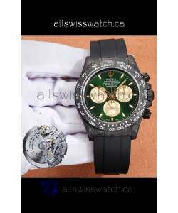Rolex Daytona Forged Cabon Casing Green Dial Super Clone Watch 