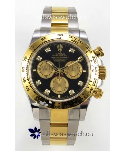 Rolex Daytona 126503 Two Tone Black Dial FREE SPRUNG MVMT Super Clone Watch 