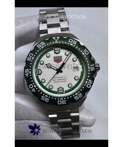 Tag Heuer Formula 1 White Dial Green Bezel Japanese Replica Watch 