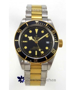Tudor Black Bay 41 Two Tone Yellow Gold Black Dial Super Clone Watch 