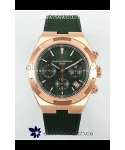 Vacheron Constantin Overseas Chronograph Rose Gold Green Dial Super Clone Watch 