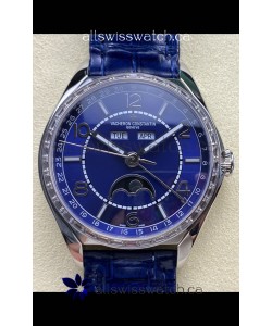Vacheron Constantin Fiftysix Moonphase Blue Dial Steel Case Swiss Replica Watch 