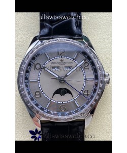 Vacheron Constantin Fiftysix Moonphase Steel Dial Steel Case Swiss Replica Watch 